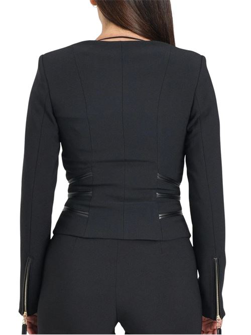 Giacca in doppio crêpe con dettagli oro Elisabetta Franchi | GI17356E2110
